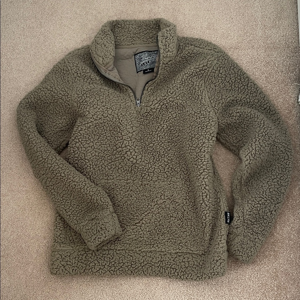 Brooklyn Cloth Olive Sherpa Pullover